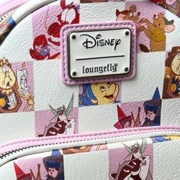 Loungefly Disney Best Friends Rose Checkered Mini Backpack - Picture 4 of 4
